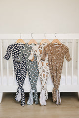 Three Little Tots Outlaw Cowboy Ribbed Bamboo Knot Gown, additional view