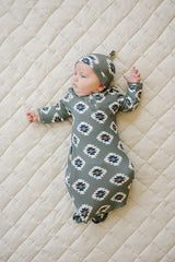 Three Little Tots Southwest Aztec Ribbed Bamboo Knot Gown, additional view