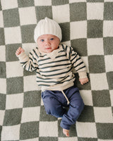 Three Little Tots White Chunky Knit Beanie, alternate angle