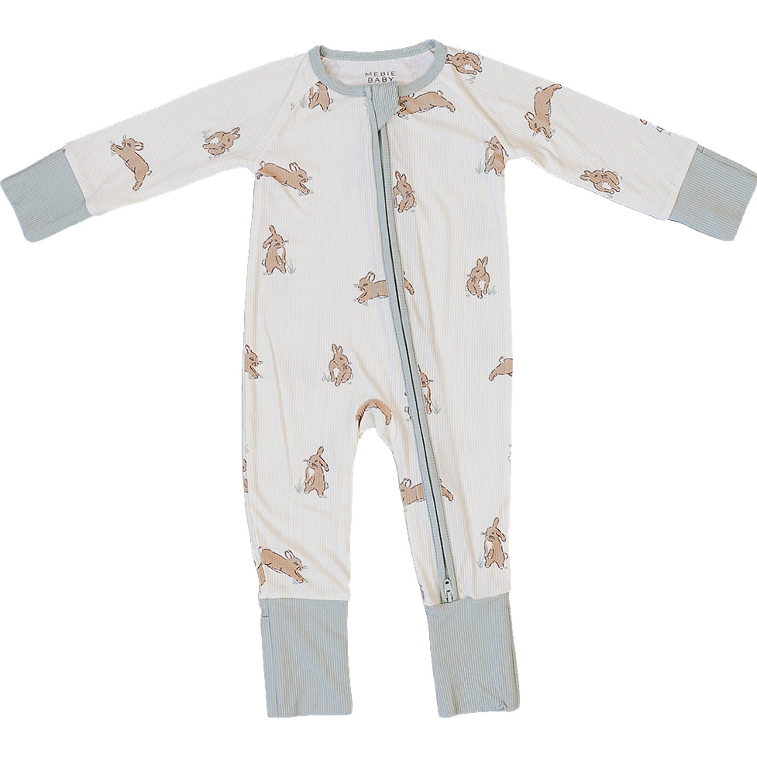 Bunny Ribbed Bamboo Zipper