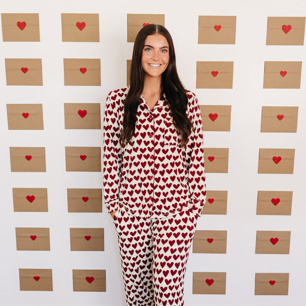 Adult Hearts Pajama Set