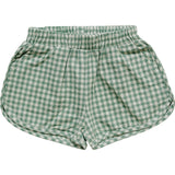 Three Little Tots Green Gingham Shorts