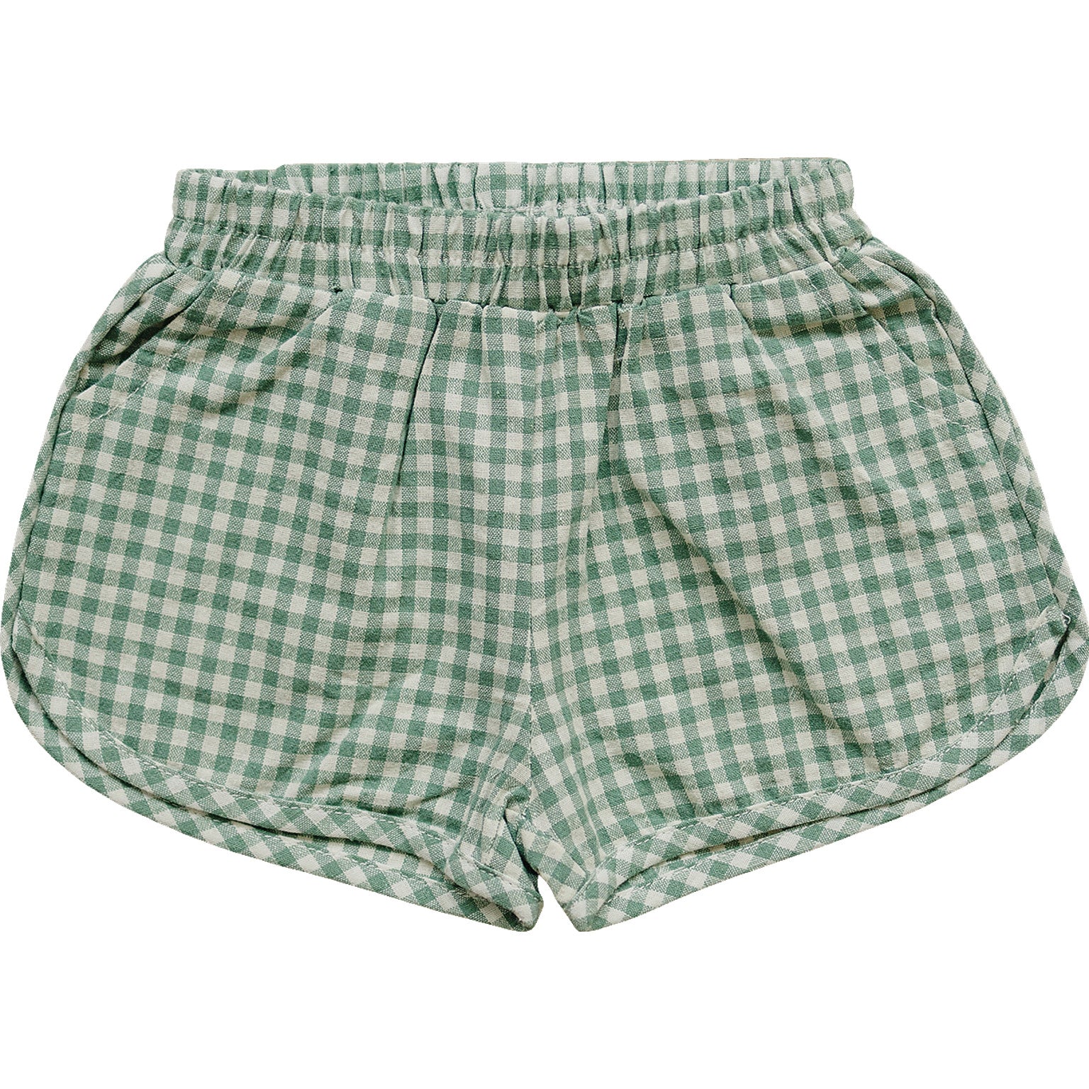 Three Little Tots Green Gingham Shorts