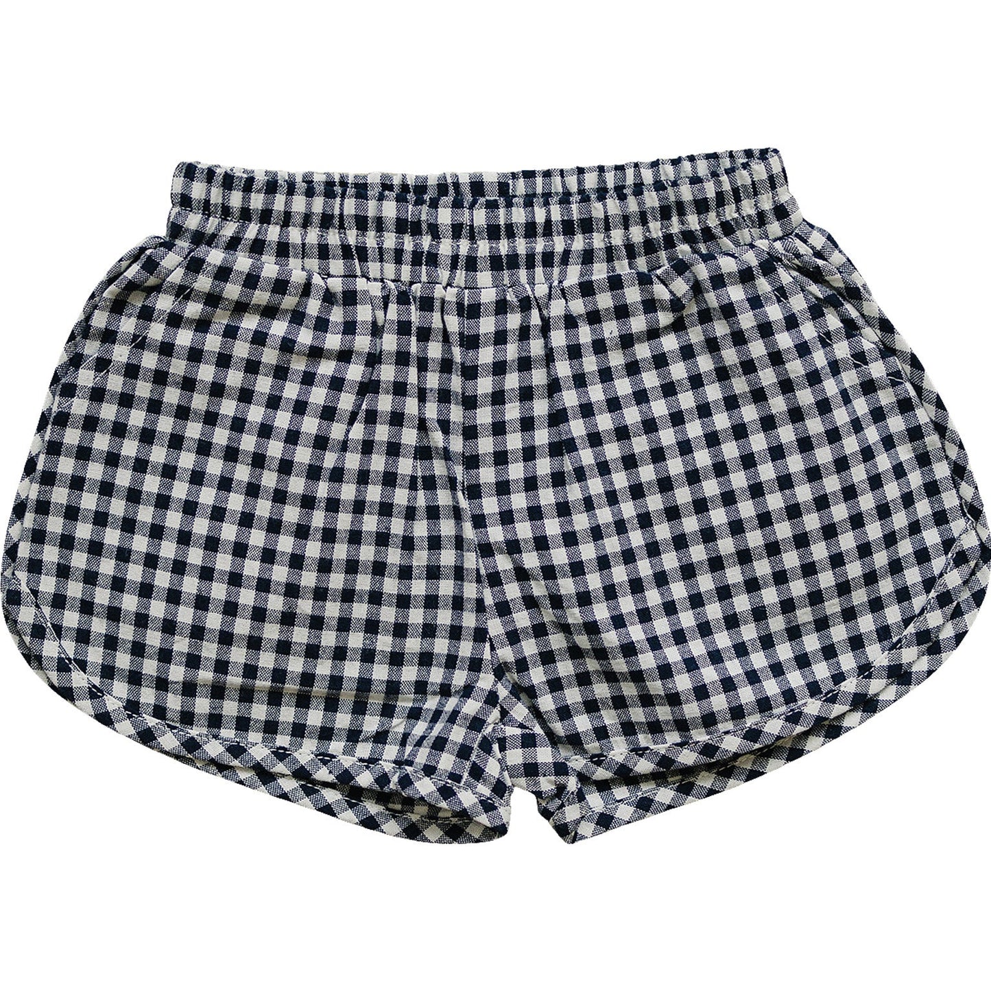 Three Little Tots Dark Blue Gingham Shorts