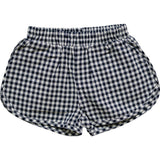 Three Little Tots Dark Blue Gingham Shorts