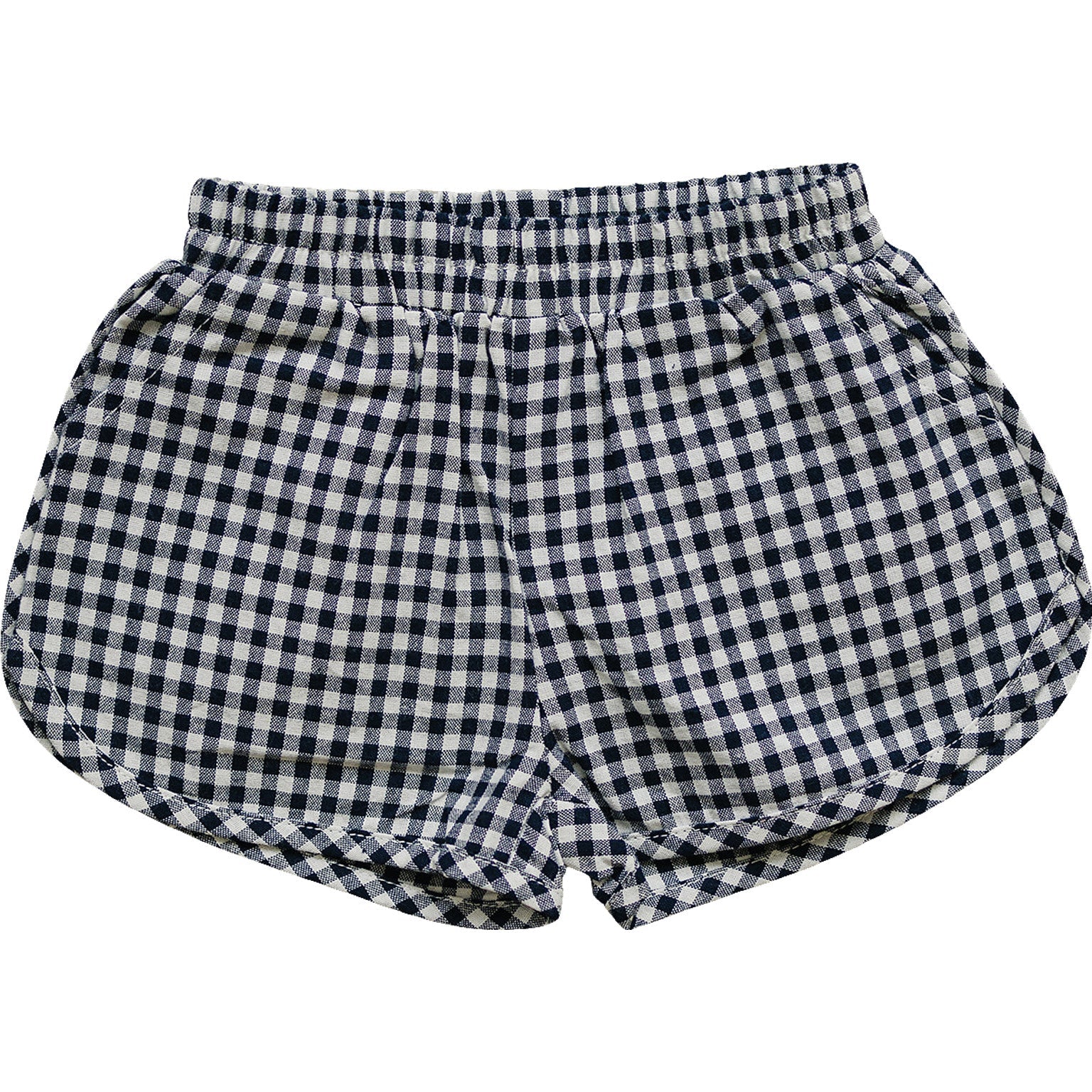 Three Little Tots Dark Blue Gingham Shorts
