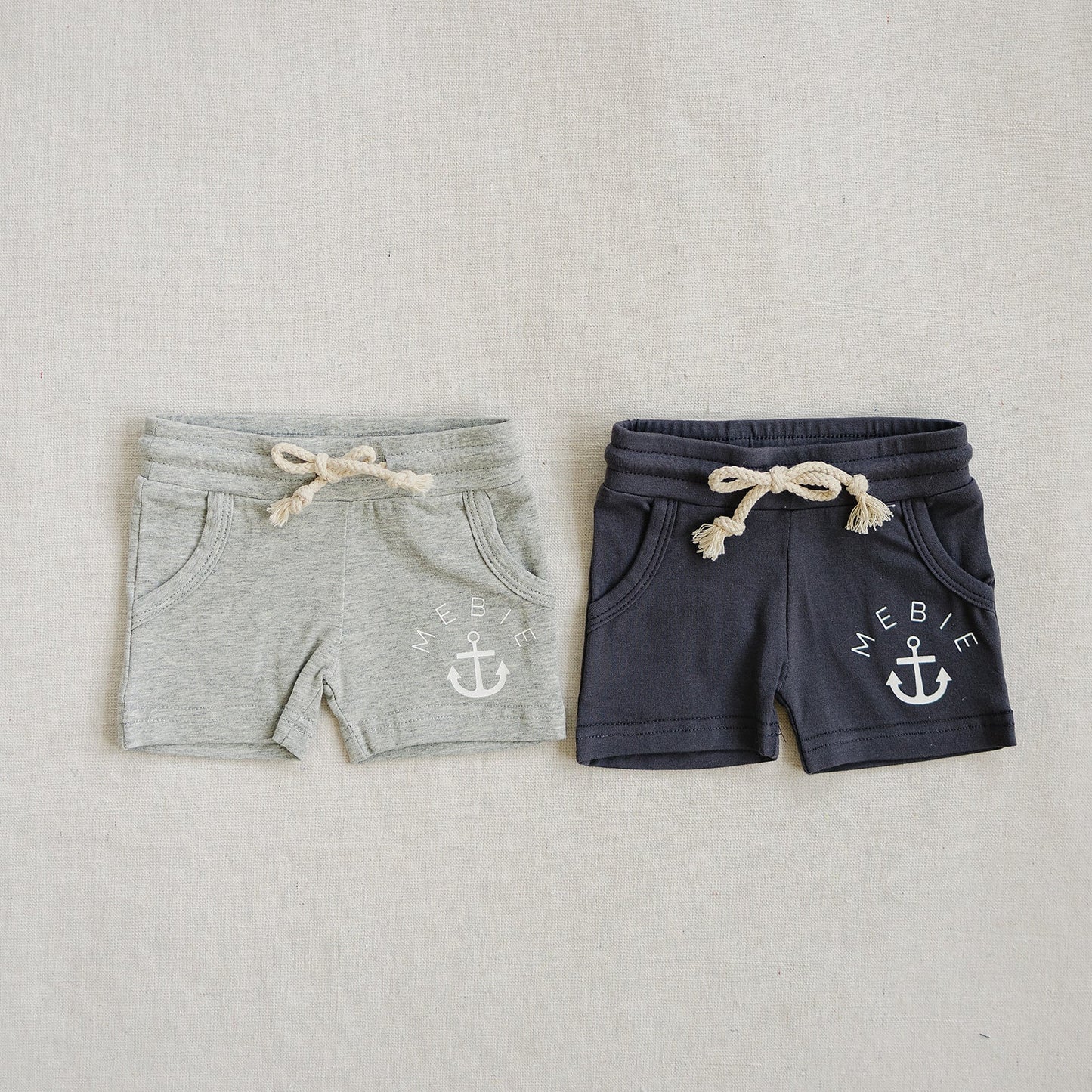 Three Little Tots Grey Anchor Pocket Shorts, extra product detail