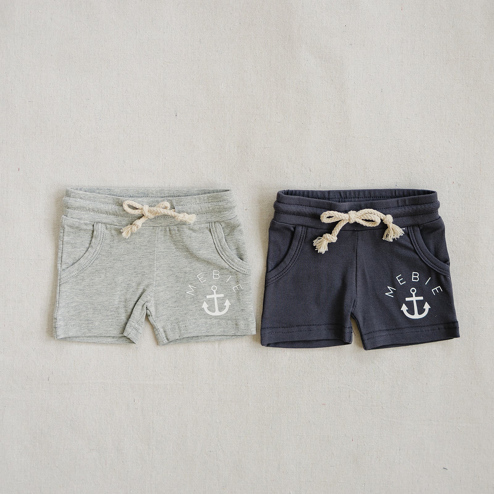 Three Little Tots Grey Anchor Pocket Shorts, extra product detail