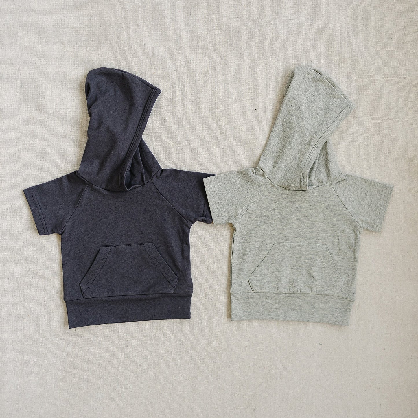 Three Little Tots Slate Hooded Tee, additional view