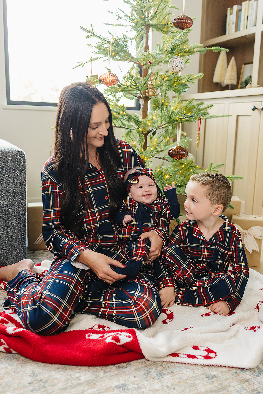 Christmas Plaid Bamboo Zipper