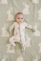 Bunny Ribbed Bamboo Zipper