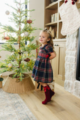 Christmas Plaid Smocked Dress
