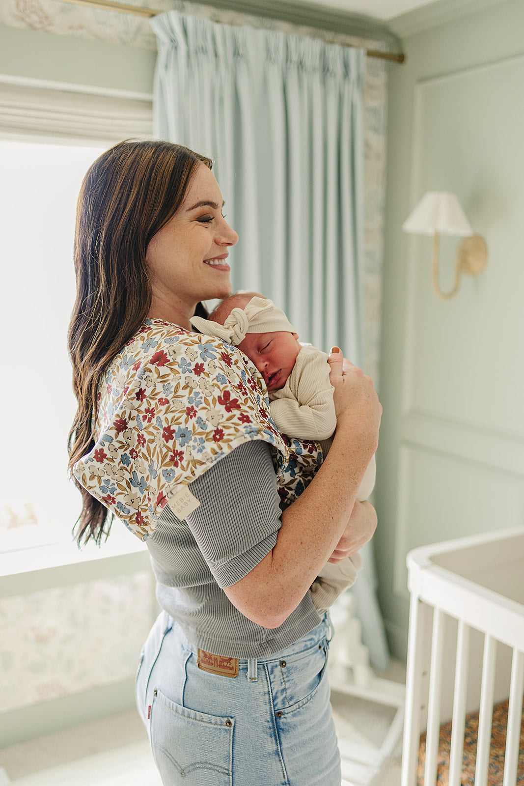 Desert Floral Fleece Burp Cloth