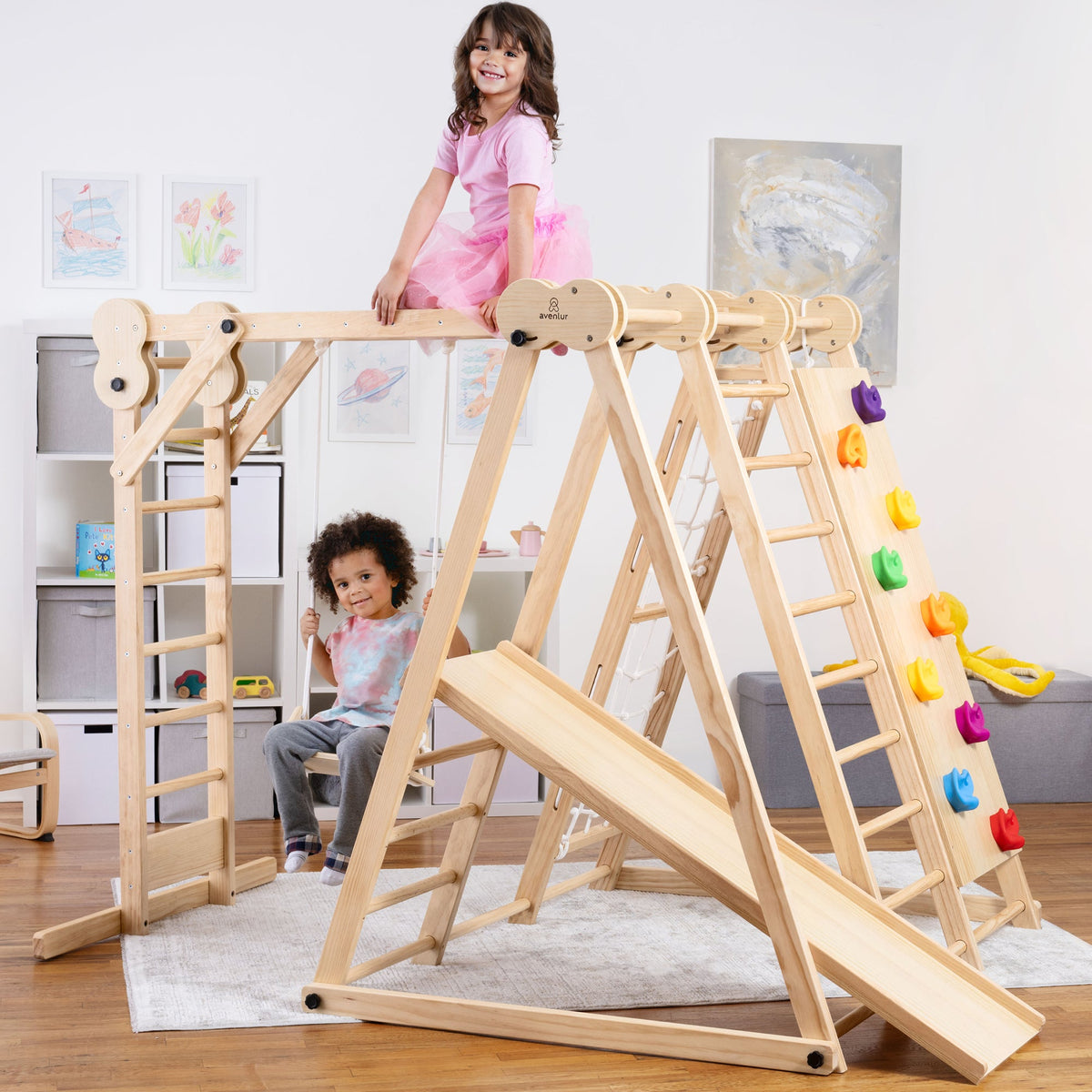 Three Little Tots Chestnut Foldable Jungle Gym, additional product photo