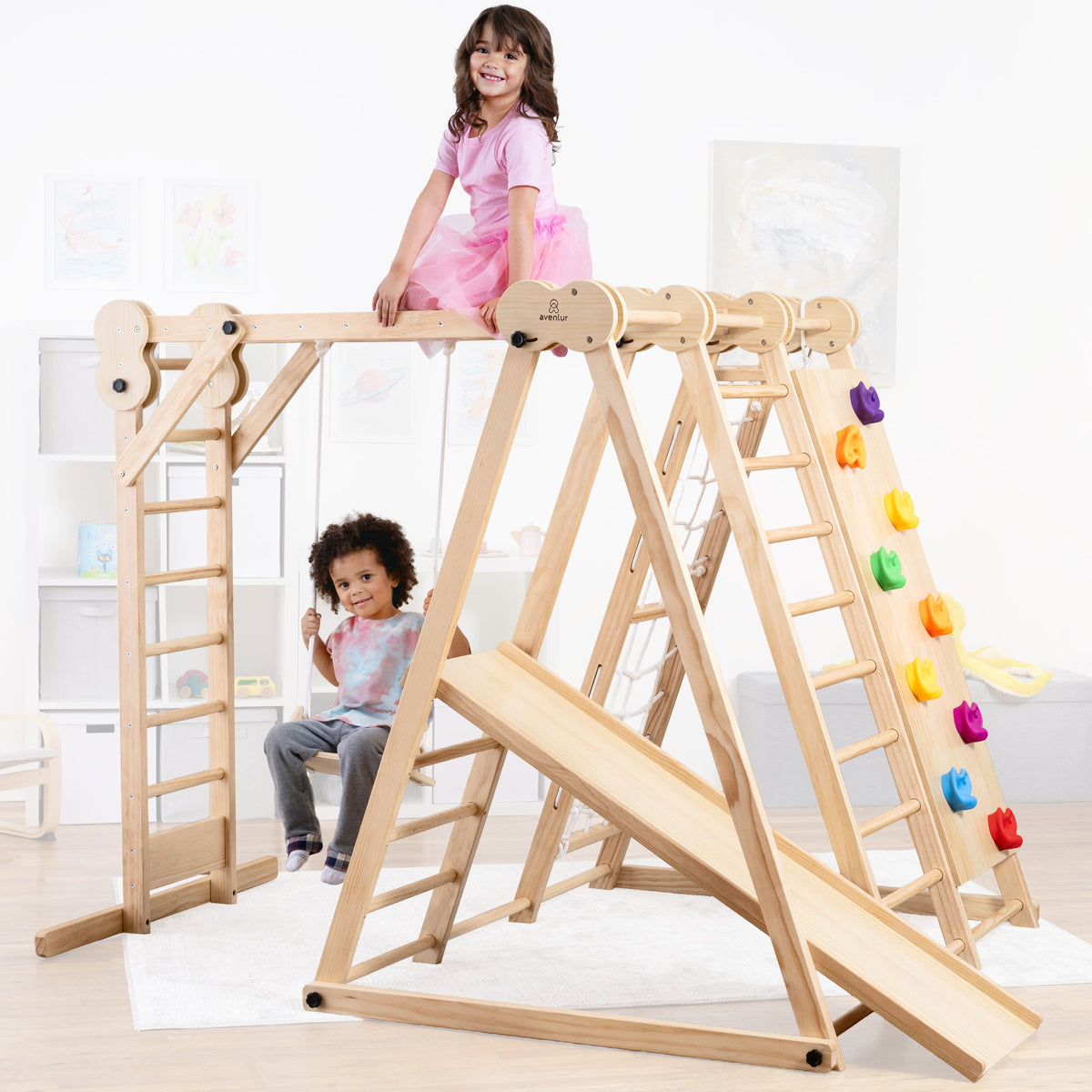 Three Little Tots Chestnut Foldable Jungle Gym, eighth additional photo