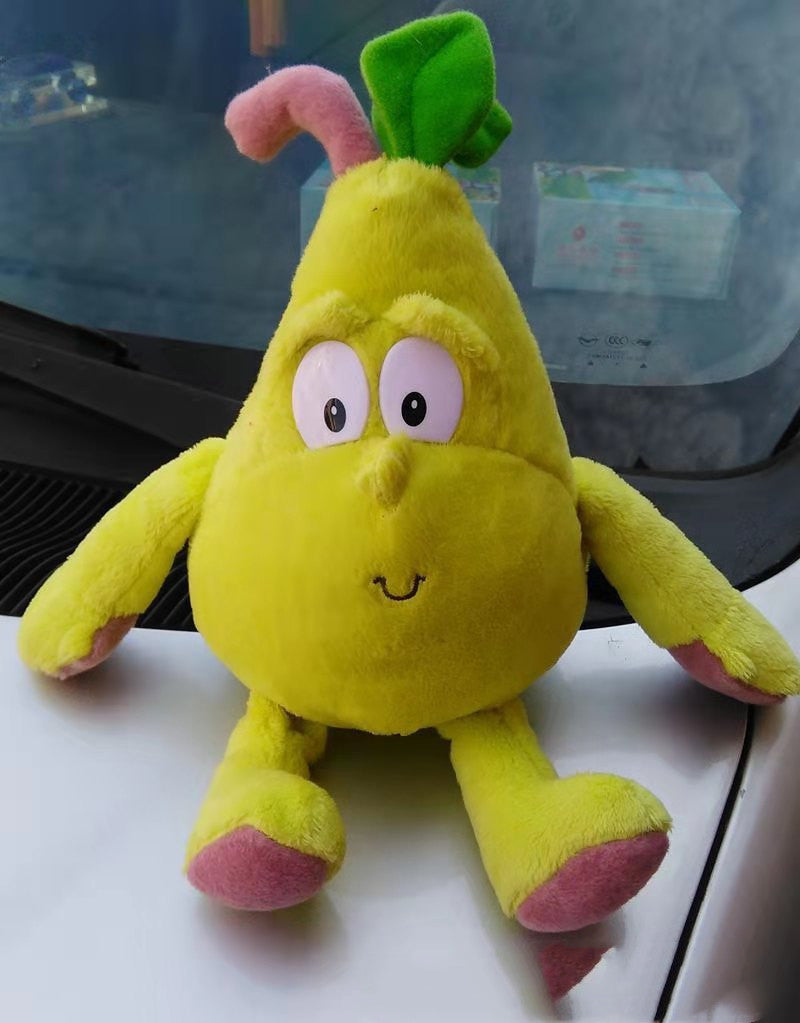 Three Little Tots Vegetables and Fruits Pumpkin and Watermelon Plush Toys, in Pear