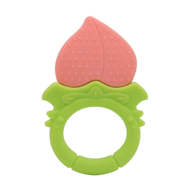 Three Little Tots Baby Teething Molar Rod Fruit Silicone, in Peach
