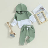 Boys Color Block Hoodie and Sweatpants