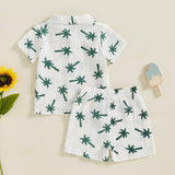 Baby Boy Beach Series Short Sleeve Blouse And Pants