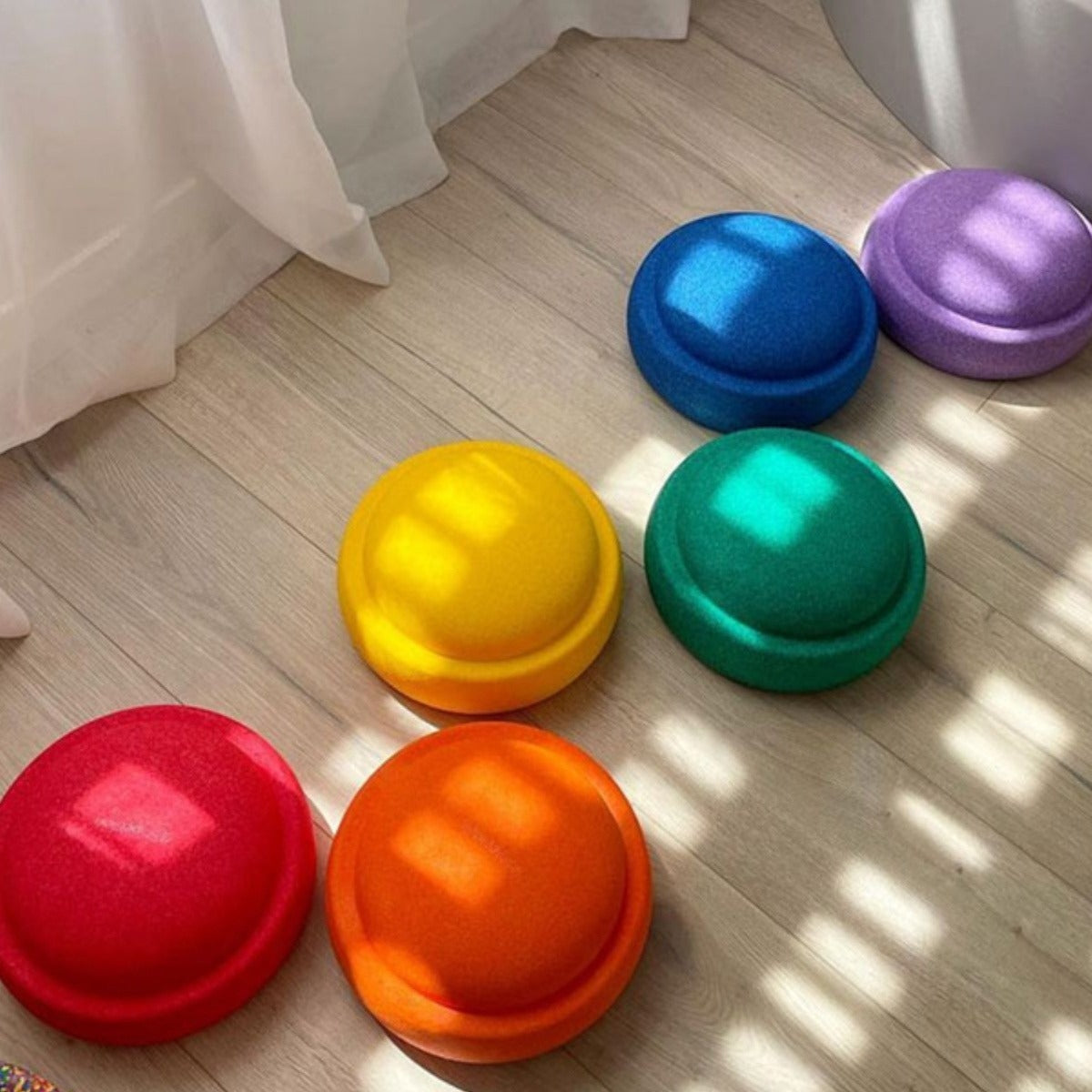 Three Little Tots Rainbow River Crossing Stone Children's Balance Training Puzzle Toy