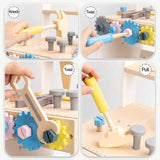 Three Little Tots Wooden Tool Walker Multi-Activity Learning Wagon for Toddlers, additional view
