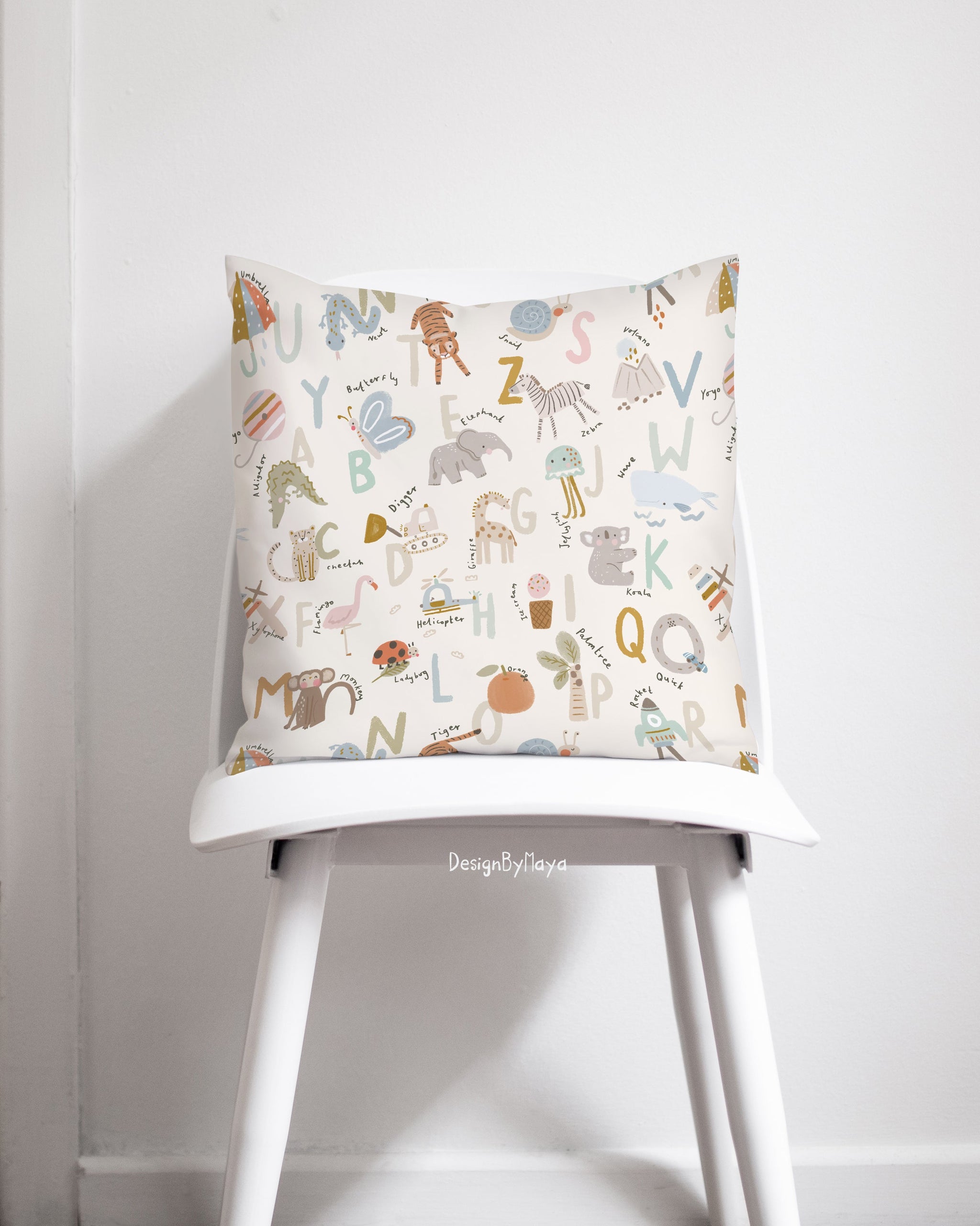 Three Little Tots Alphabet - Artisan Baby Pillows, in style #4