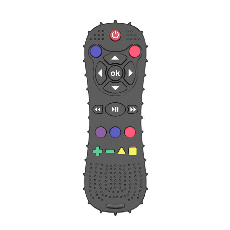 Three Little Tots Baby Silicone Remote Control Teether, in Black