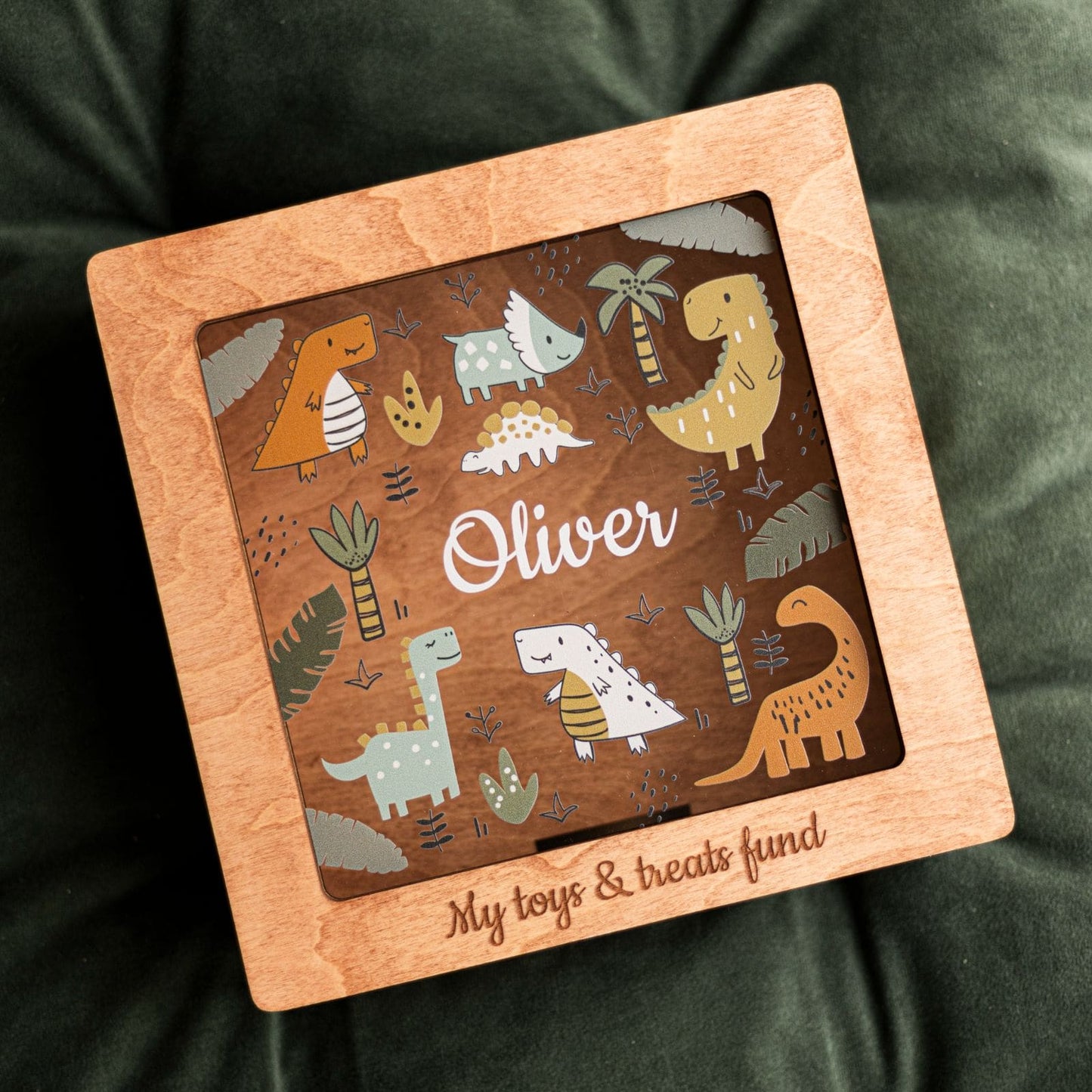 Custom Acrylic Box for Kids - Dino
