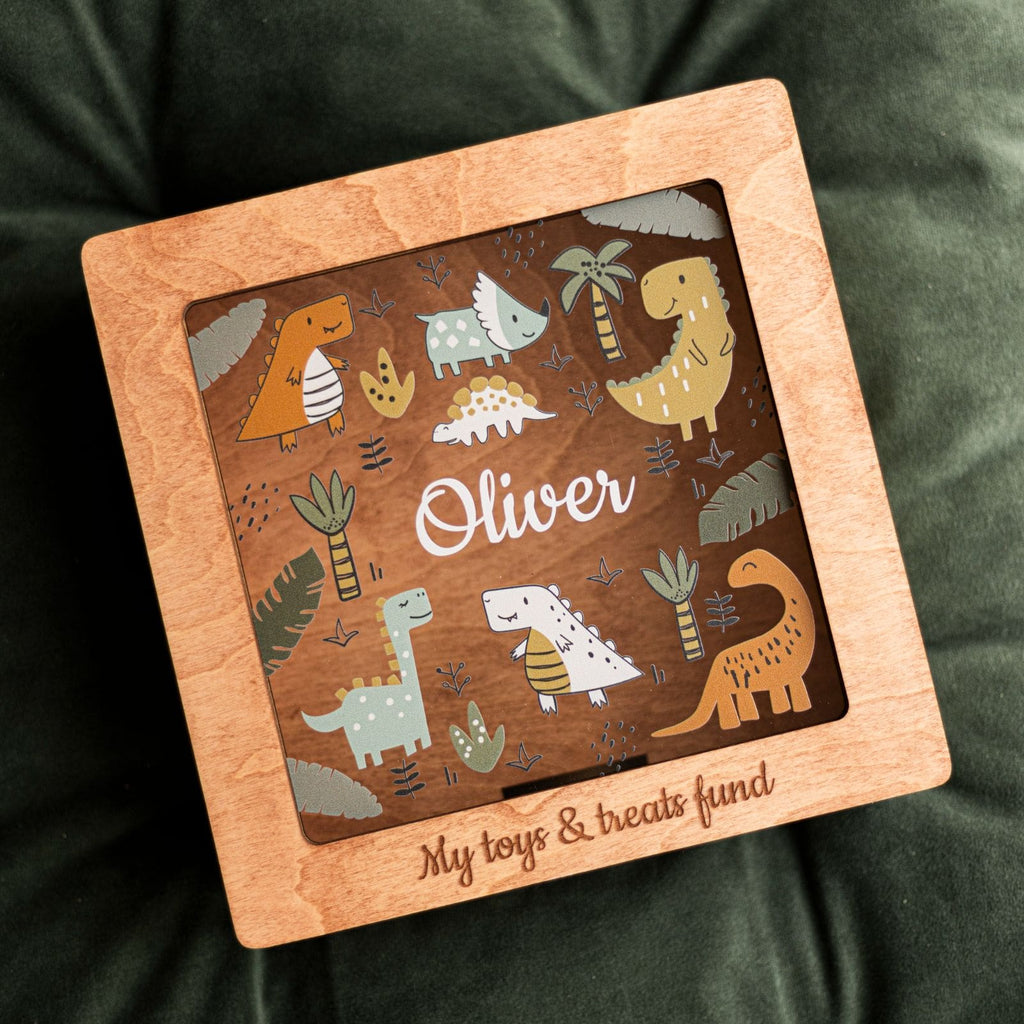 Custom Acrylic Box for Kids - Dino
