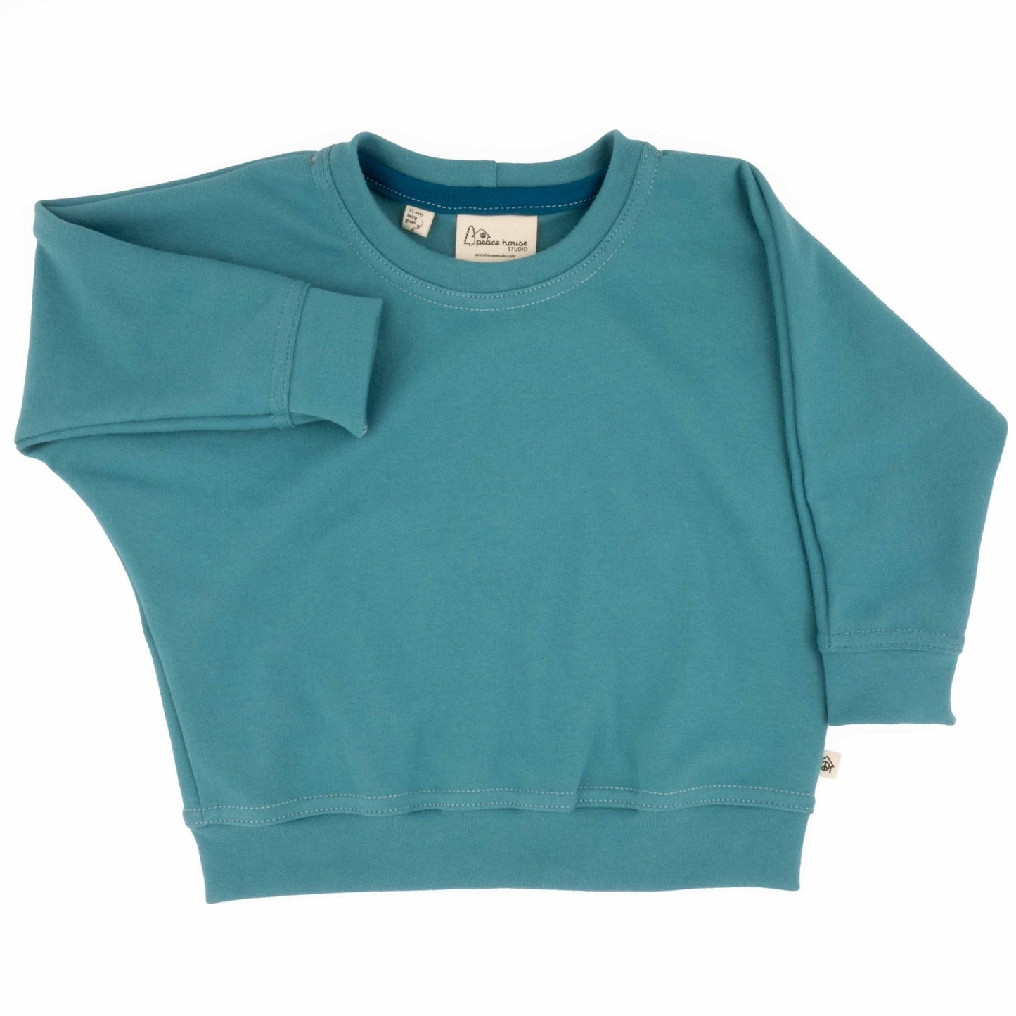 Three Little Tots Baby Simple Sweatshirt, in Jade