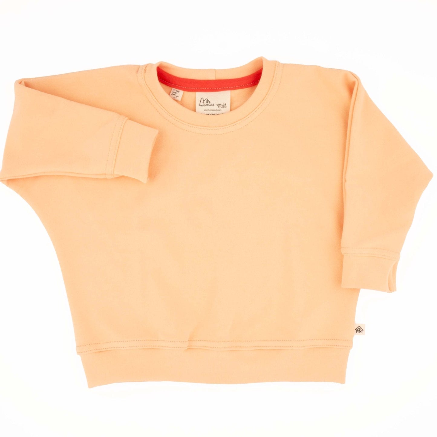 Three Little Tots Baby Simple Sweatshirt, in Peach