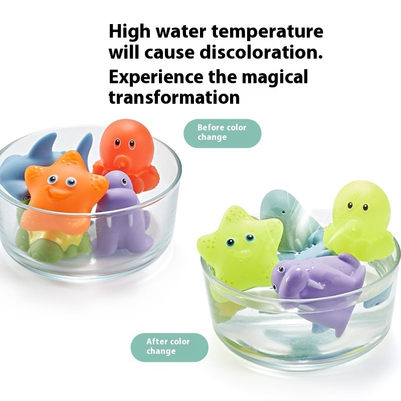 Three Little Tots Baby Bath Toys Turtle Sprinkler Net Fish Catching Shark, additional view
