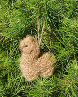 Three Little Tots Alpacadorable Hand Made Baby Alpaca Ornaments, in Brown