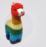 Three Little Tots Alpacadorable Hand Made Baby Alpaca Ornaments, in Rainbow
