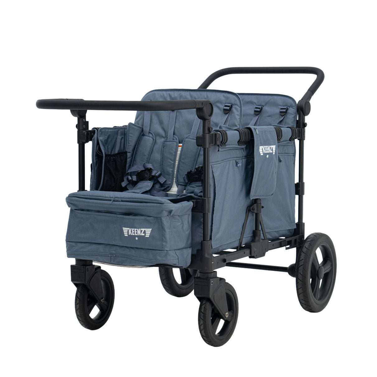 Three Little Tots Keenz Moov 4-Passenger Stroller Wagon Full-Featured Comfort for Big Adventures, front view