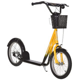 Aosom Youth Kick Scooter with Adjustable Handlebars, Yellow