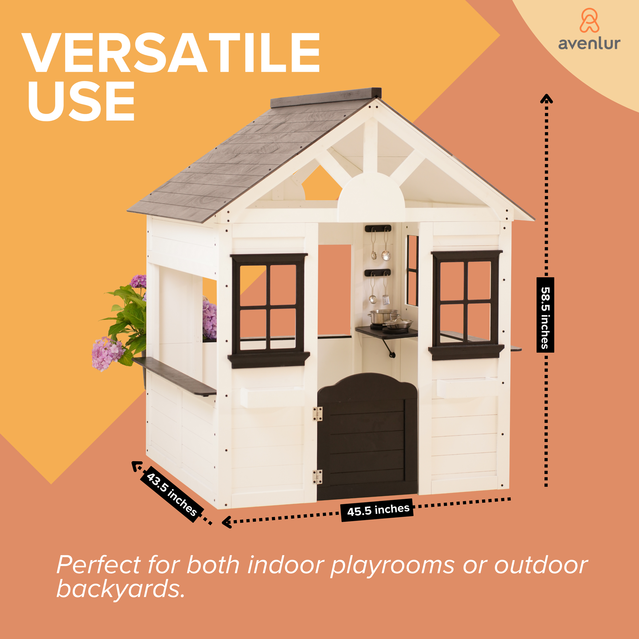 White Garden Outdoor Kids Playhouse