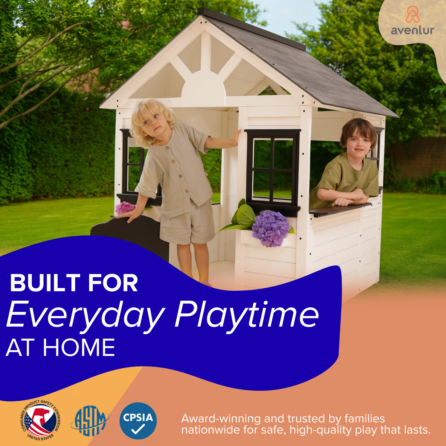 White Garden Outdoor Kids Playhouse