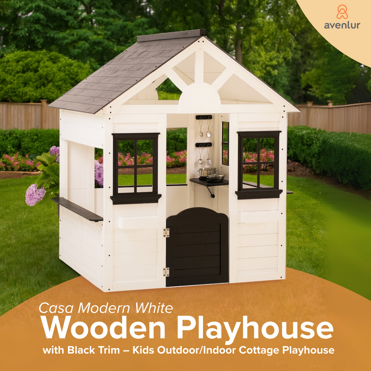 White Garden Outdoor Kids Playhouse