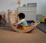 Three Little Tots Hazel Pikler Triangle Slide and Rocker Set, fourth additional photo
