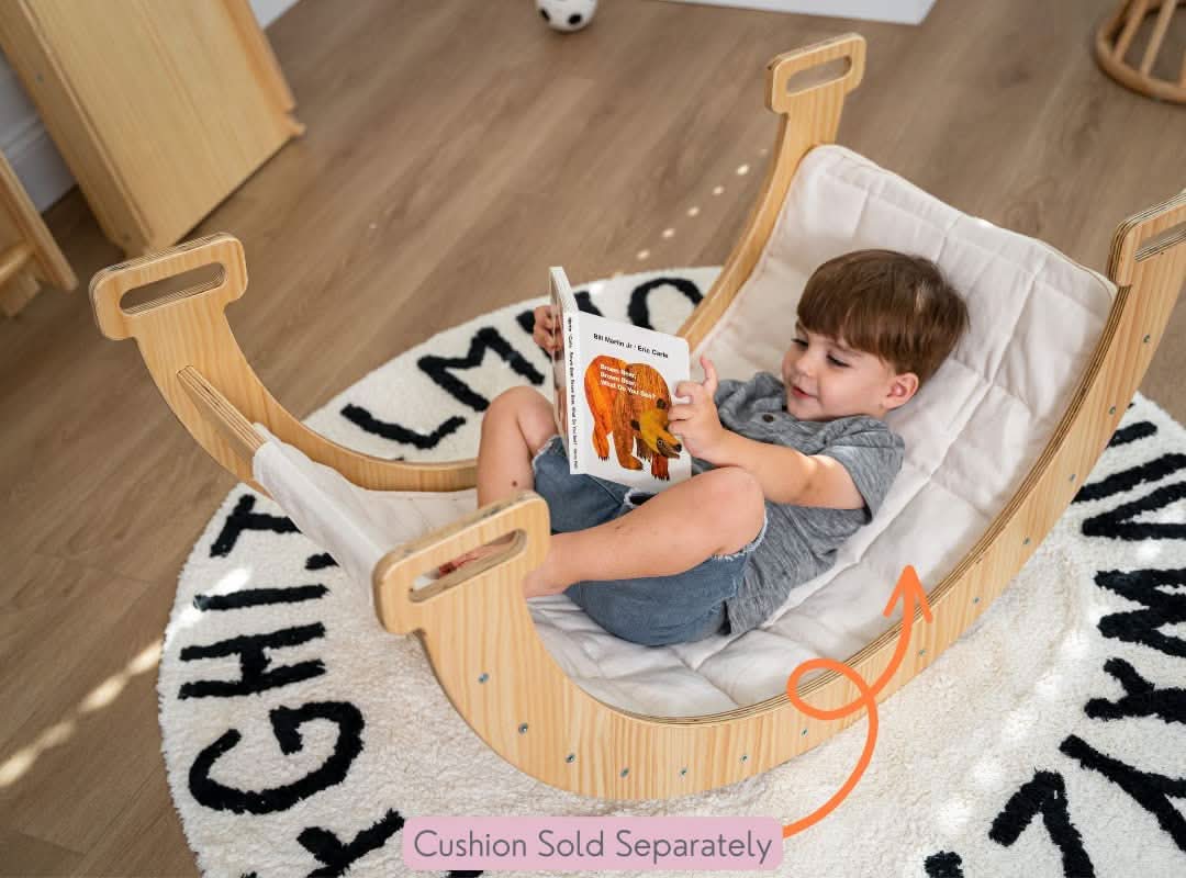 Three Little Tots Hazel Pikler Triangle Slide and Rocker Set, additional product photo