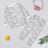 Girls Sketch Coloring Comfortable Children DIY Hand Drawing Suit