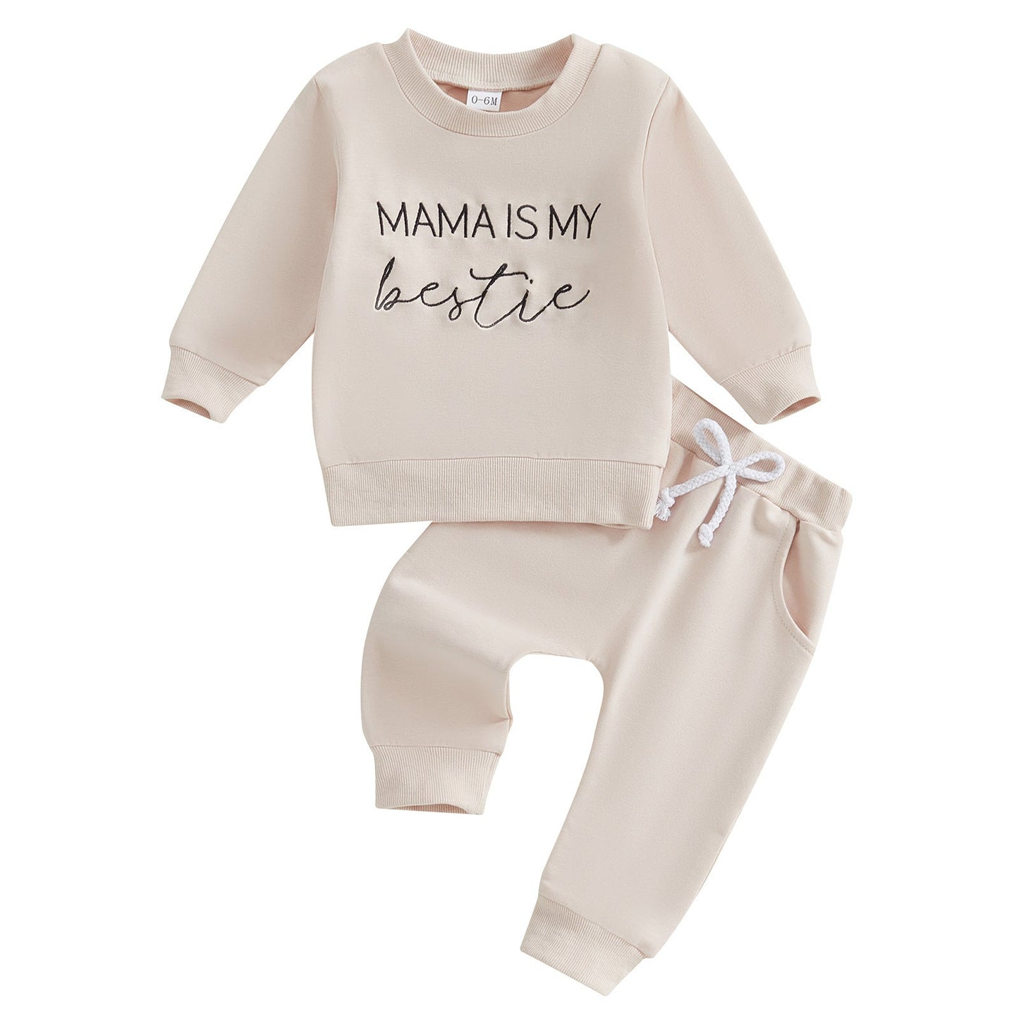 Three Little Tots Fashion Children Letter Print Sweatshirt Suit