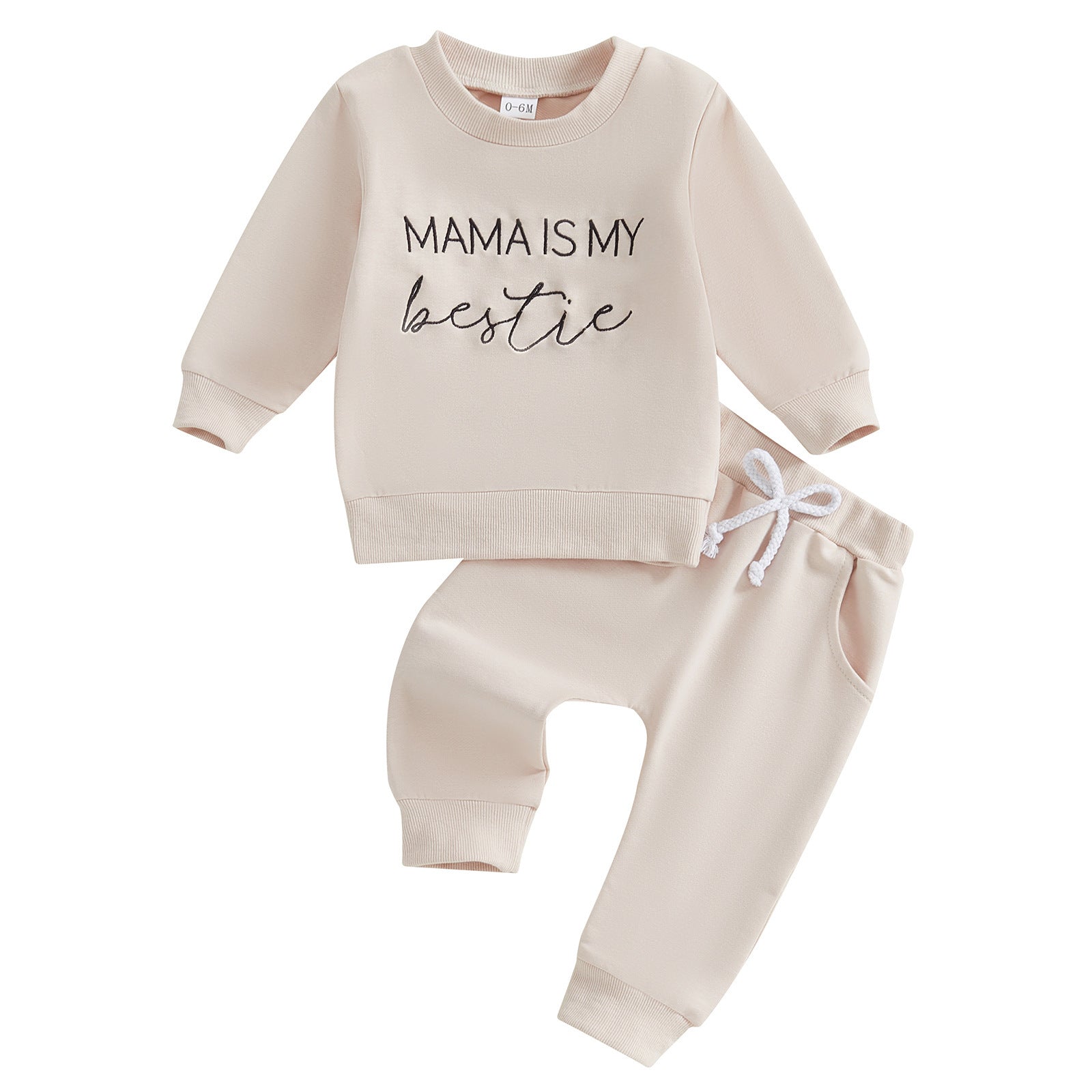 Three Little Tots Fashion Children Letter Print Sweatshirt Suit