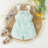 Summer New Girls' Jumpsuit Printed Sling