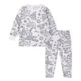 Girls Sketch Coloring Comfortable Children DIY Hand Drawing Suit