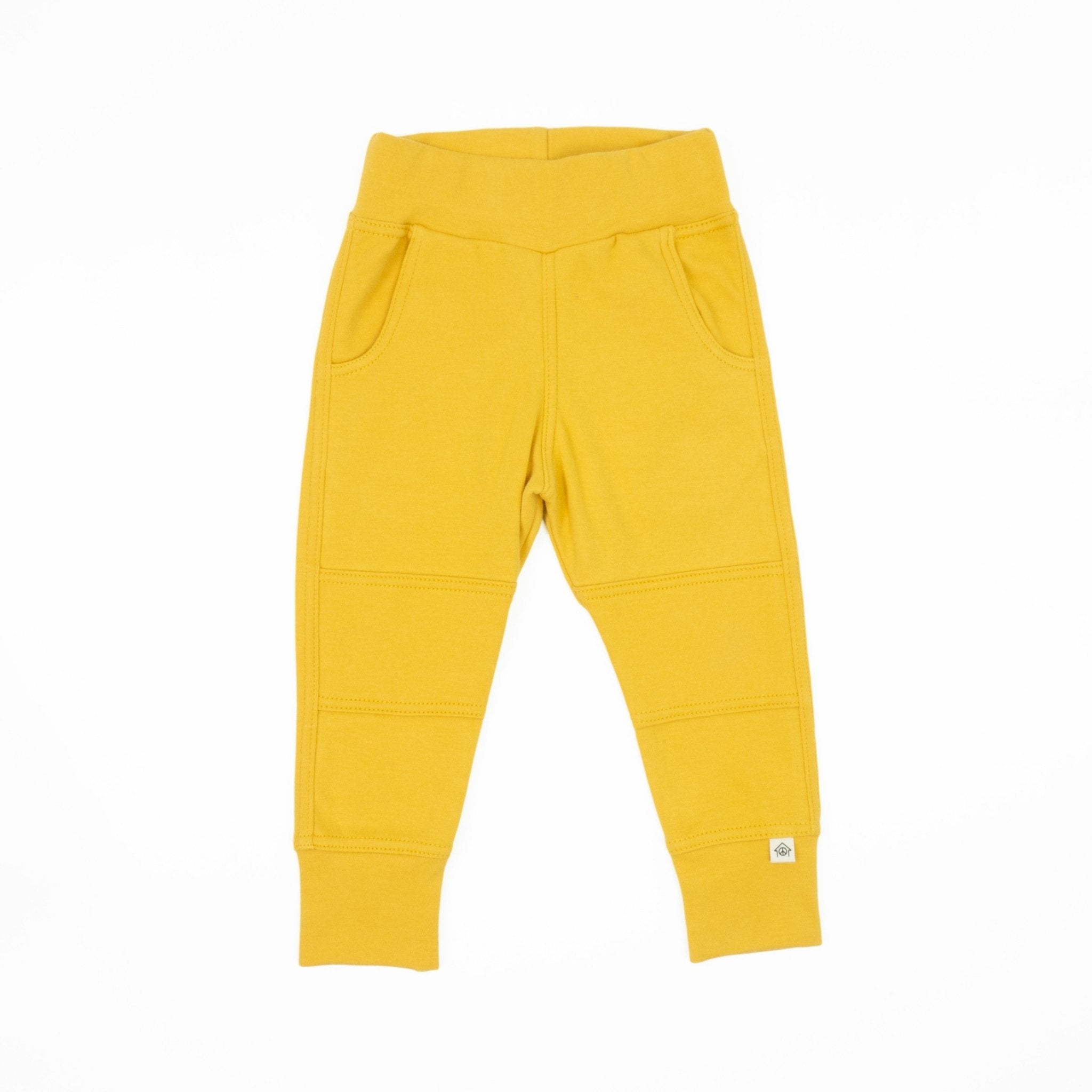 Three Little Tots Baby Simple Joggers, in Marigold