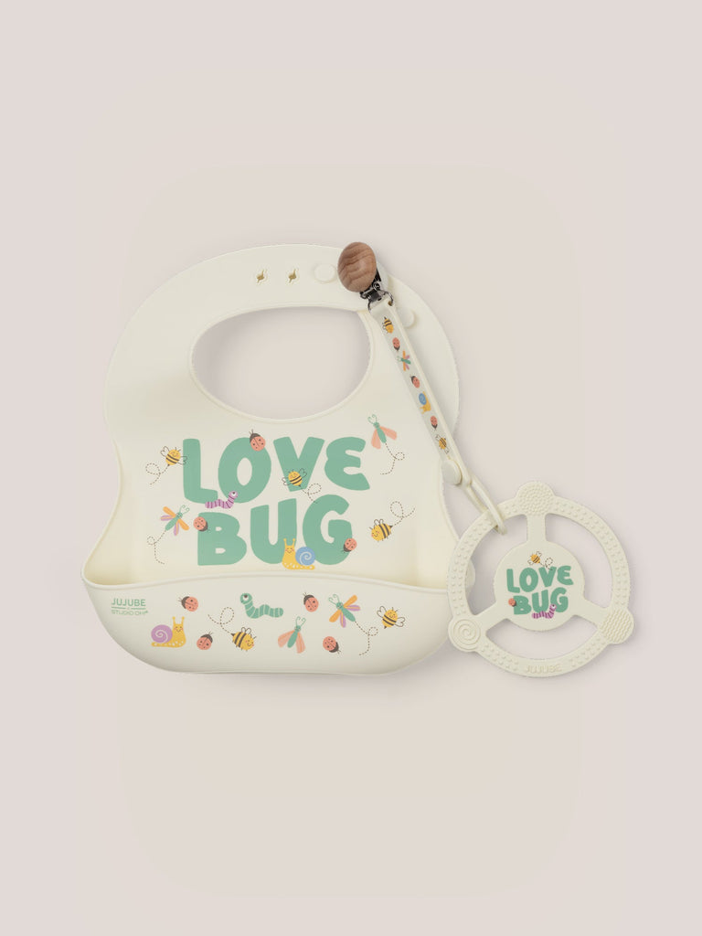 Bib and Teether Baby Bundle - Love Bug