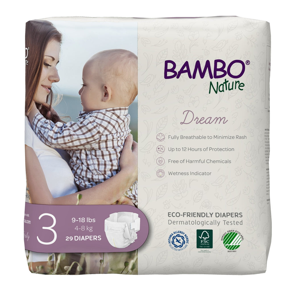 Bambo Nature Dream Eco-Friendly Baby Diapers, Size 3