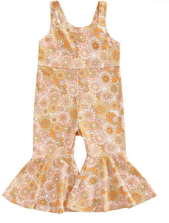 Flowers Bell Bottoms Overalls